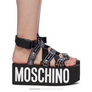Moschino couture platform sandals